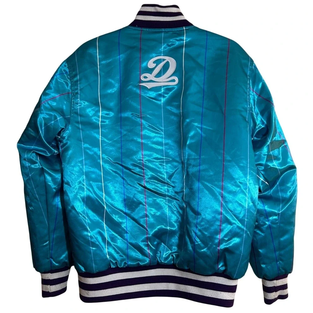 Headgear Classics Men's Dreamville Charlotte J. Cole‎ Teal Aqua Satin Jacket Sm